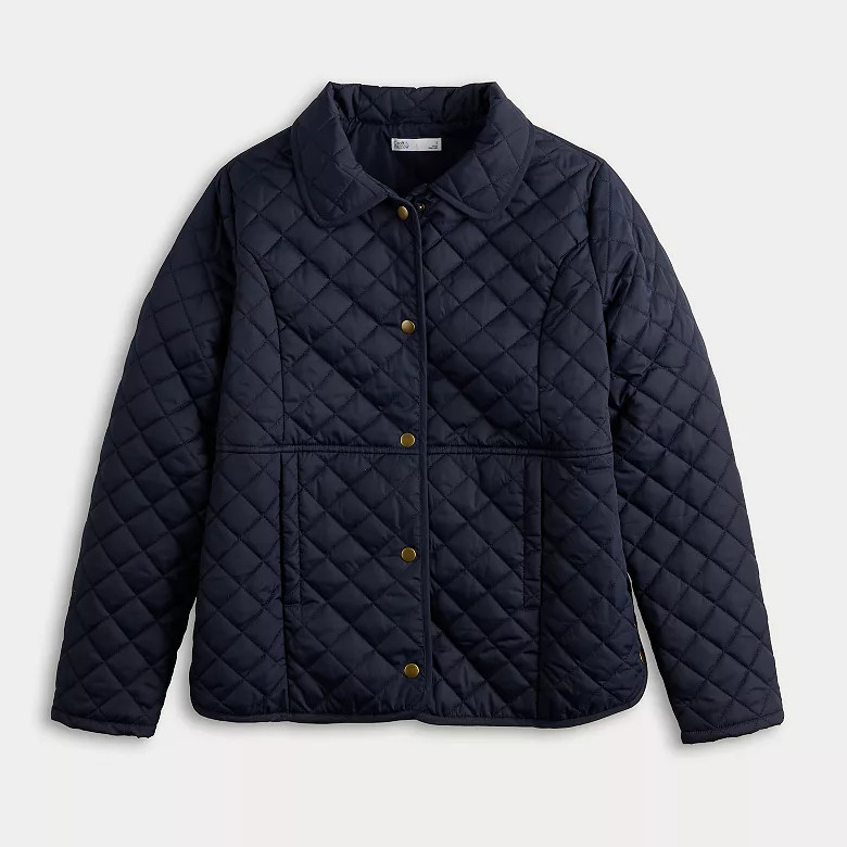 Women's Croft & Barrow® Quilted Snap Jacket | Kohl's