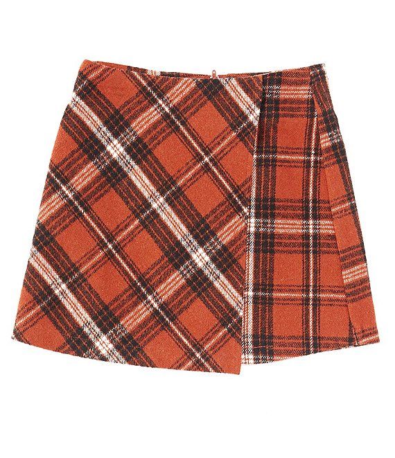 Girls Big Girls 7-16 Plaid Wrap Skirt | Dillard's