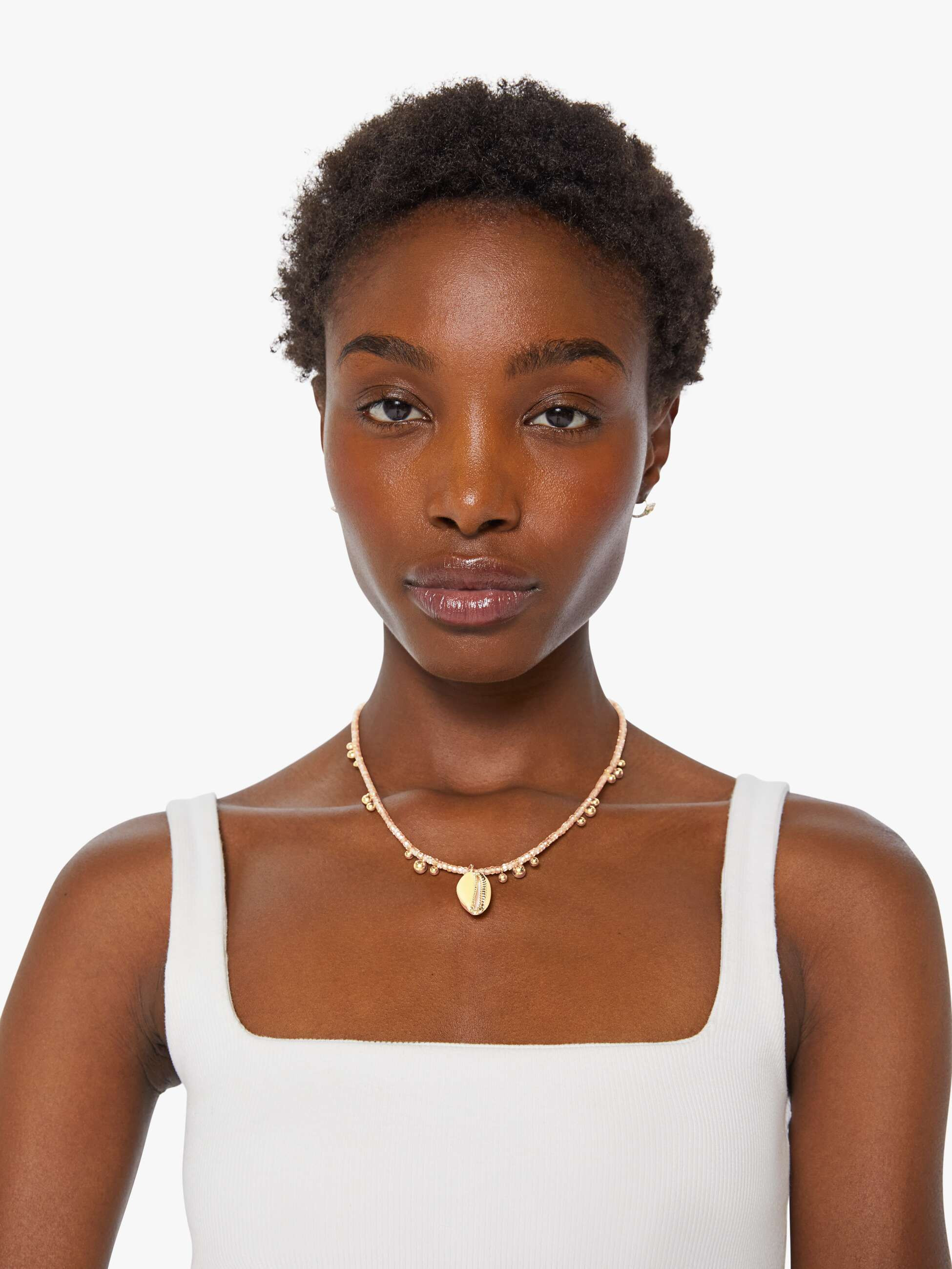 LUDA Beaded Necklace - Champagne | Mother Denim