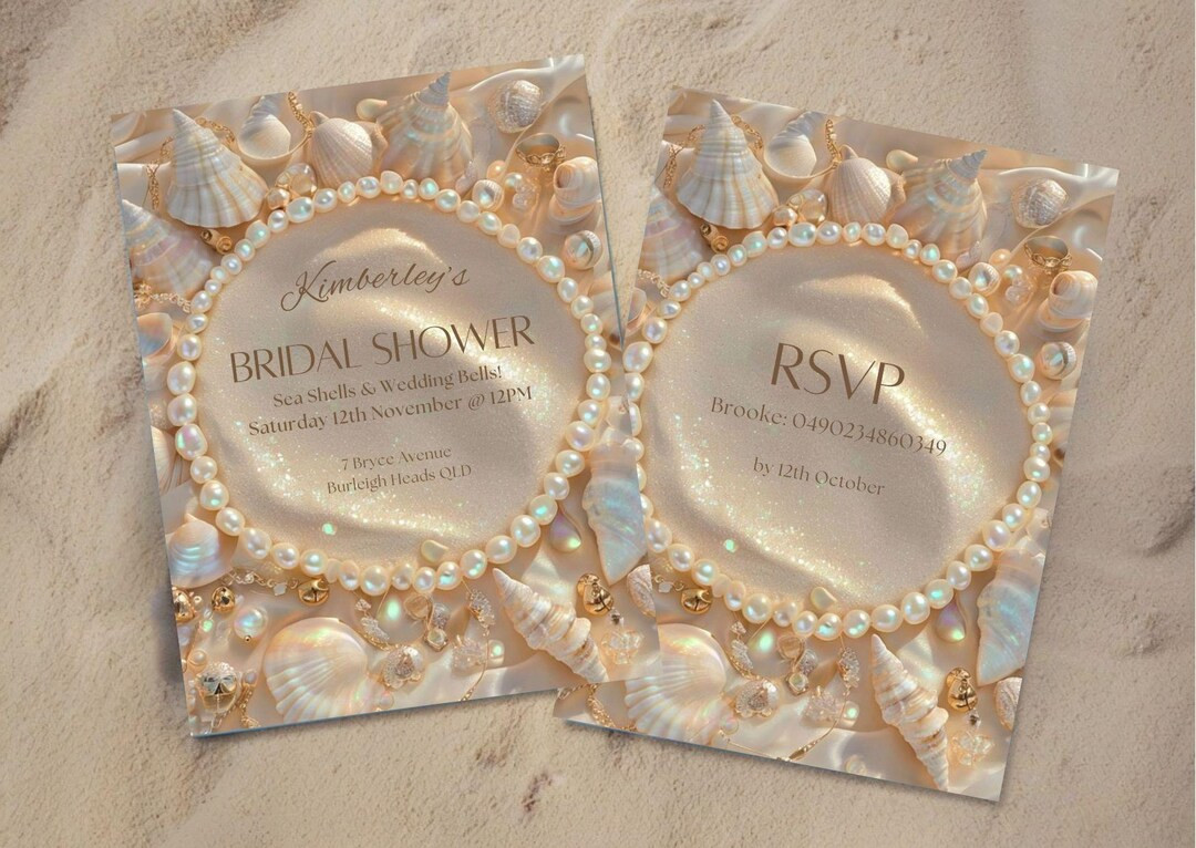 Sea Shells and Wedding Bells Invitation - Etsy | Etsy (US)
