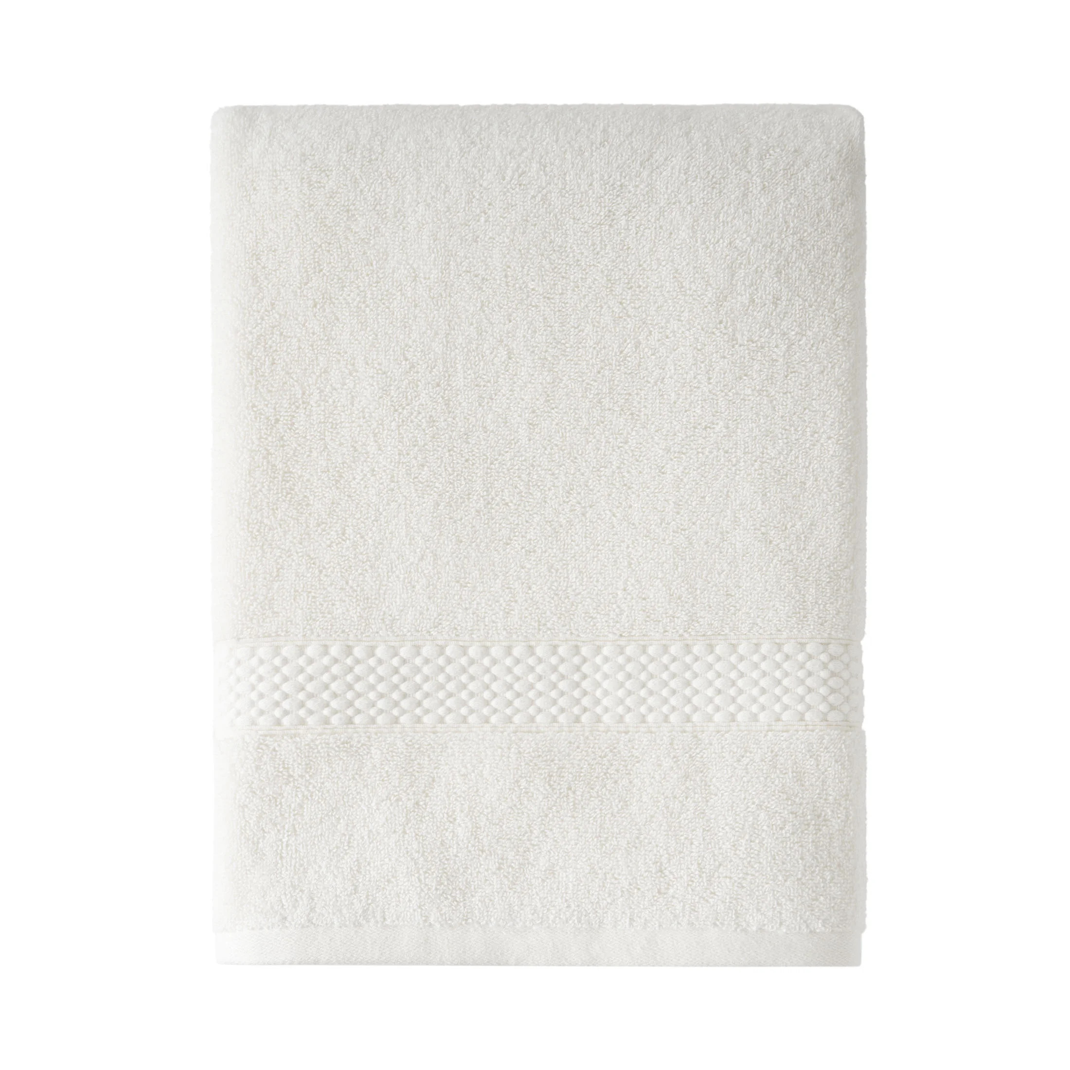 Beautiful Dobby Bath Towel, 56" x 30", Off White by Drew Barrymore | Walmart (US)