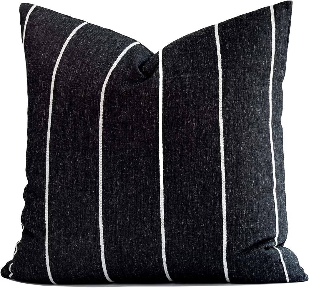 Crumbs Home Modern Farmhouse Fall Linen Indoor Outdoor Throw Pillow Cover Only, 22"x22" Water Rep... | Amazon (US)