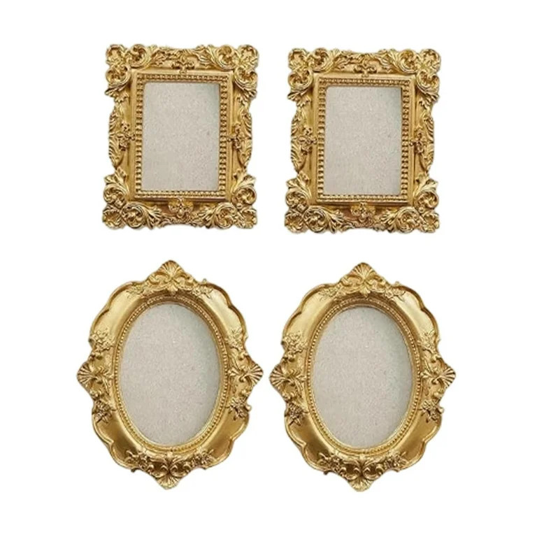 4 Pieces Small Refrigerator Magnetic Picture Frame Vintage Art Resin Material for Living Room Wal... | Walmart (US)