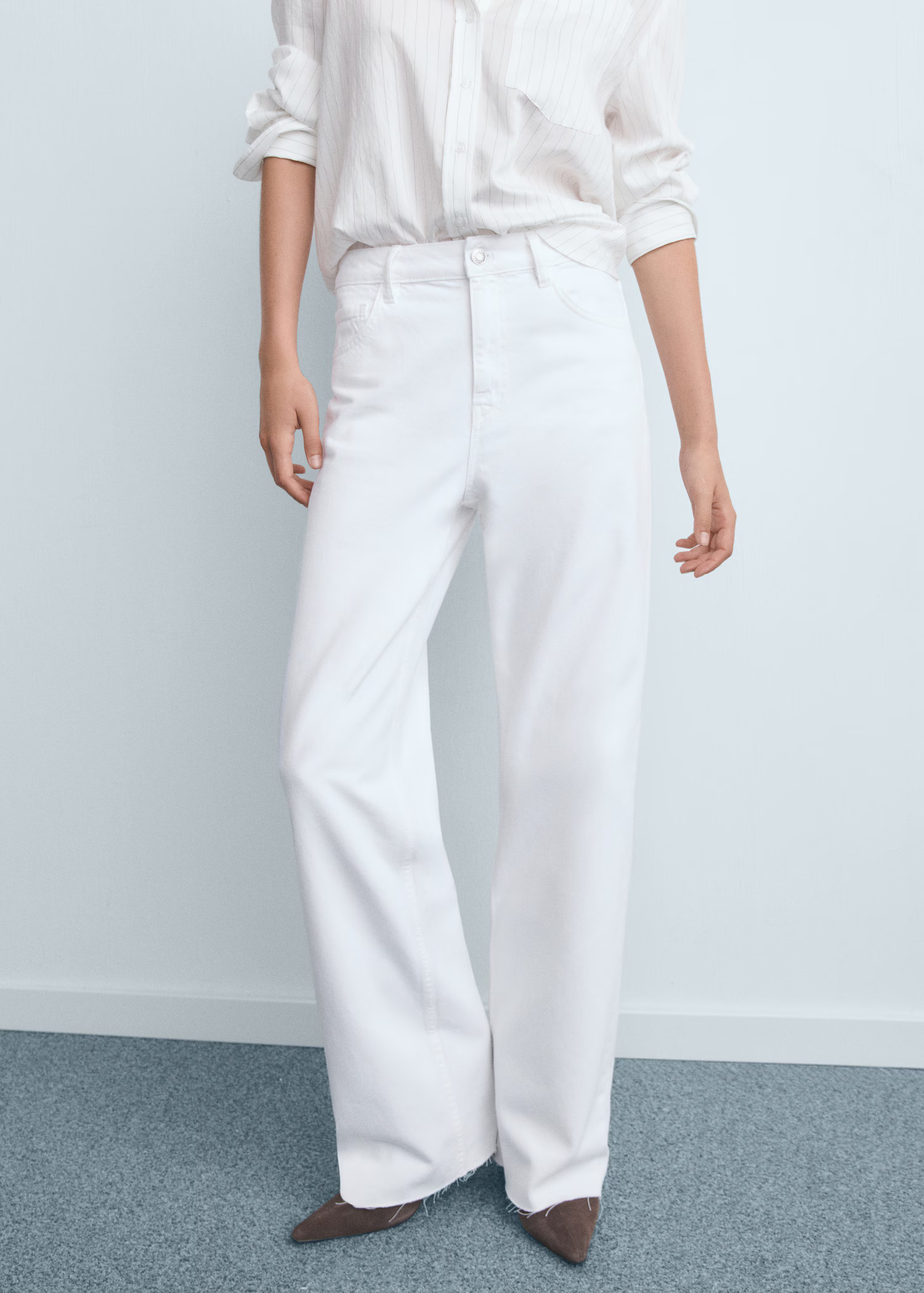 Wideleg-Jeans mit hoher Bundhöhe Danila - Damen | MANGO Deutschland | Mango EU