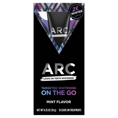Arc Oral Care Leave On 18 Mint Flavor Treatments On-The-Go Teeth Whitening System - 0.35oz | Target