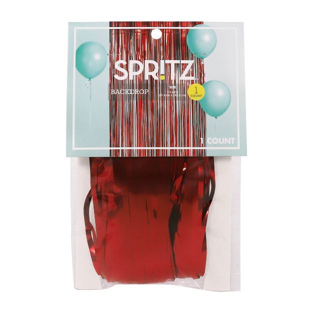 Fringe Backdrop D&#233;cor Red - Spritz&#8482; | Target