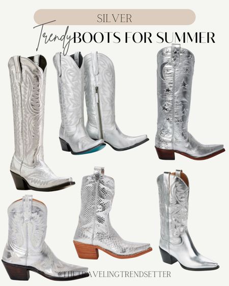 Trendy cowgirl boots for summer - silver cowboy boots - cowgirl boots - booties - country concert outfit / festival fashion 

#LTKStyleTip #LTKShoeCrush #LTKFestival