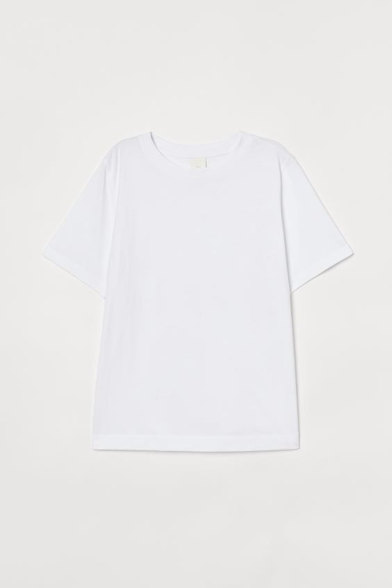Straight T-shirt in sturdy cotton jersey. | H&M (UK, MY, IN, SG, PH, TW, HK)