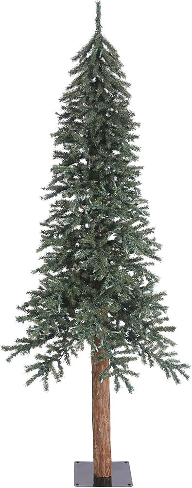 Vickerman 7' Natural Bark Alpine Artificial Christmas Tree Unlit, Faux Christmas Tree, Seasonal I... | Amazon (US)