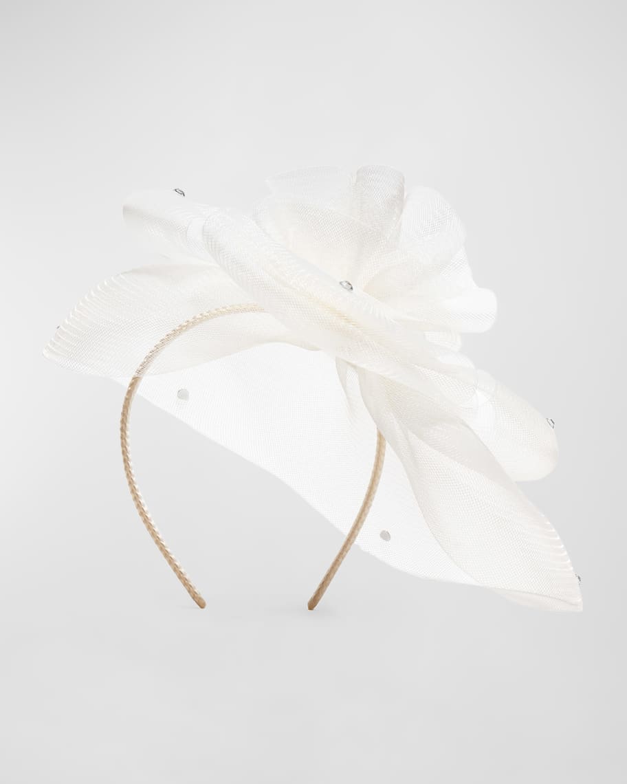 Lele Sadoughi Floral Veil Fascinator | Neiman Marcus