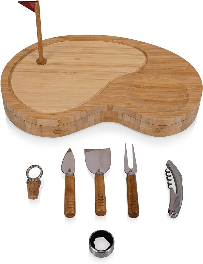 TOSCANA - a Picnic Time brand Sand Trap Cheese Board and Tool Set, Charcuterie Board Set, Wood Cu... | Amazon (US)