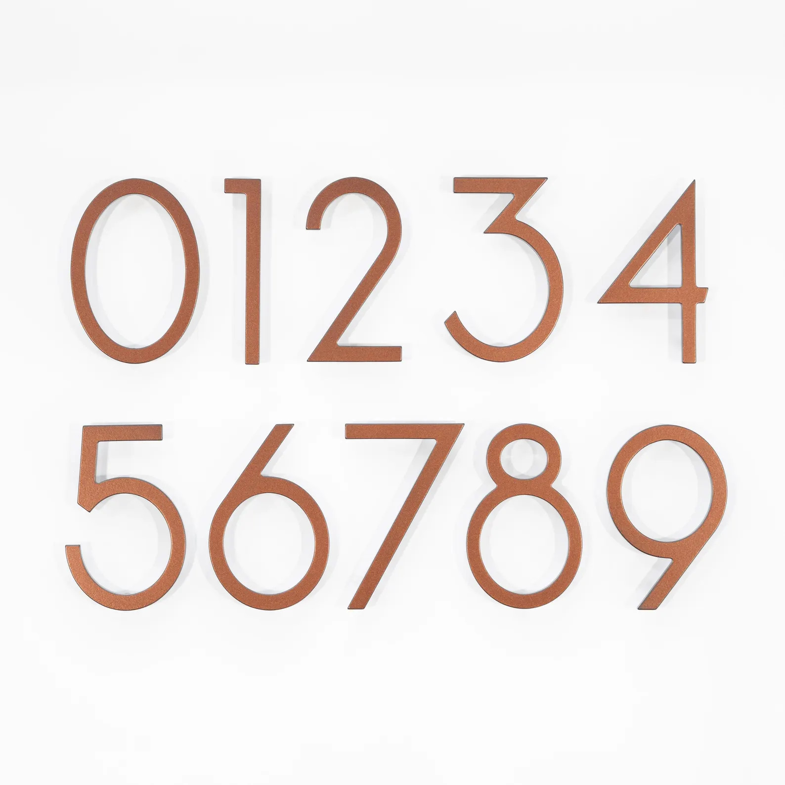 Copper Address Numbers - 4 Inch Modern House Numbers With Copper Finish - Etsy | Etsy (US)