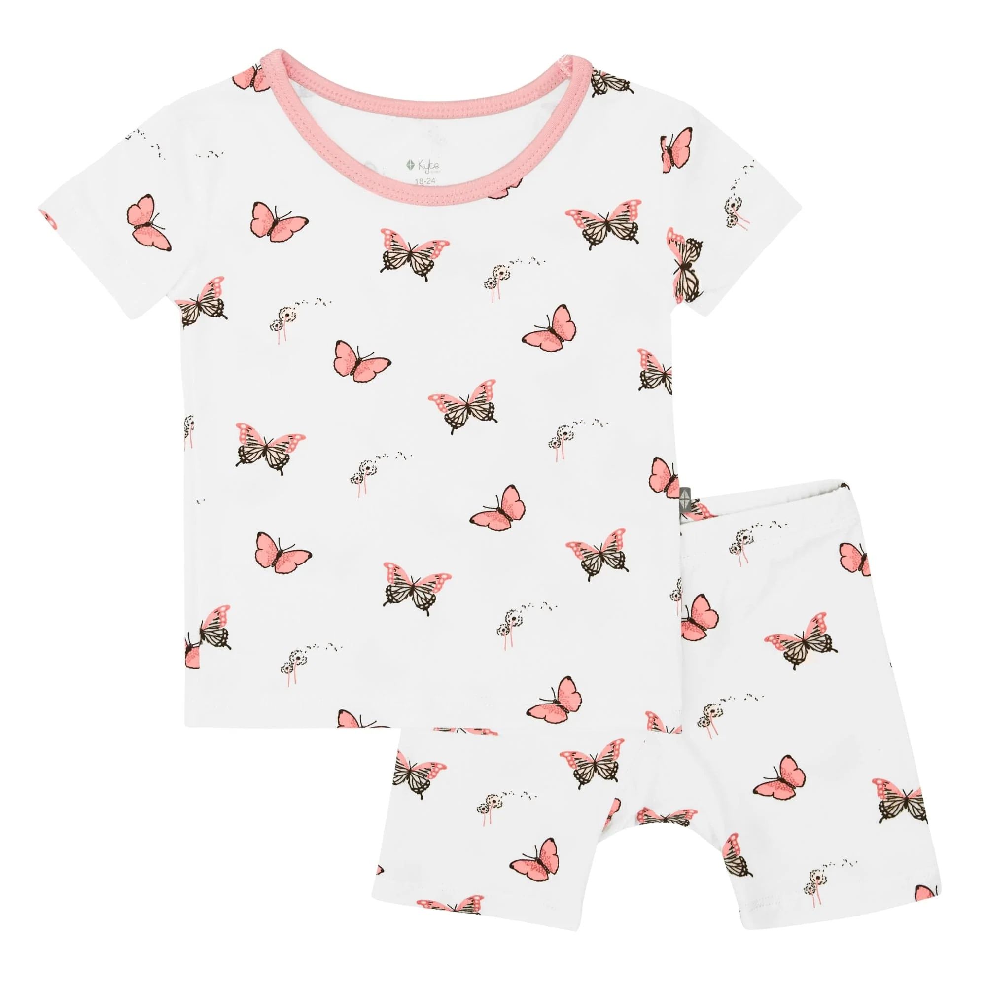 Short Sleeve Pajamas in Butterfly | Kyte BABY