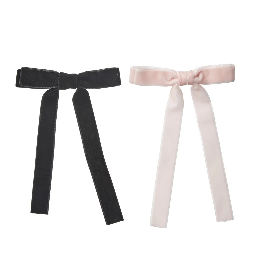Scunci Bow Barrette, Black and Pink, 2 Pack | Walmart (US)