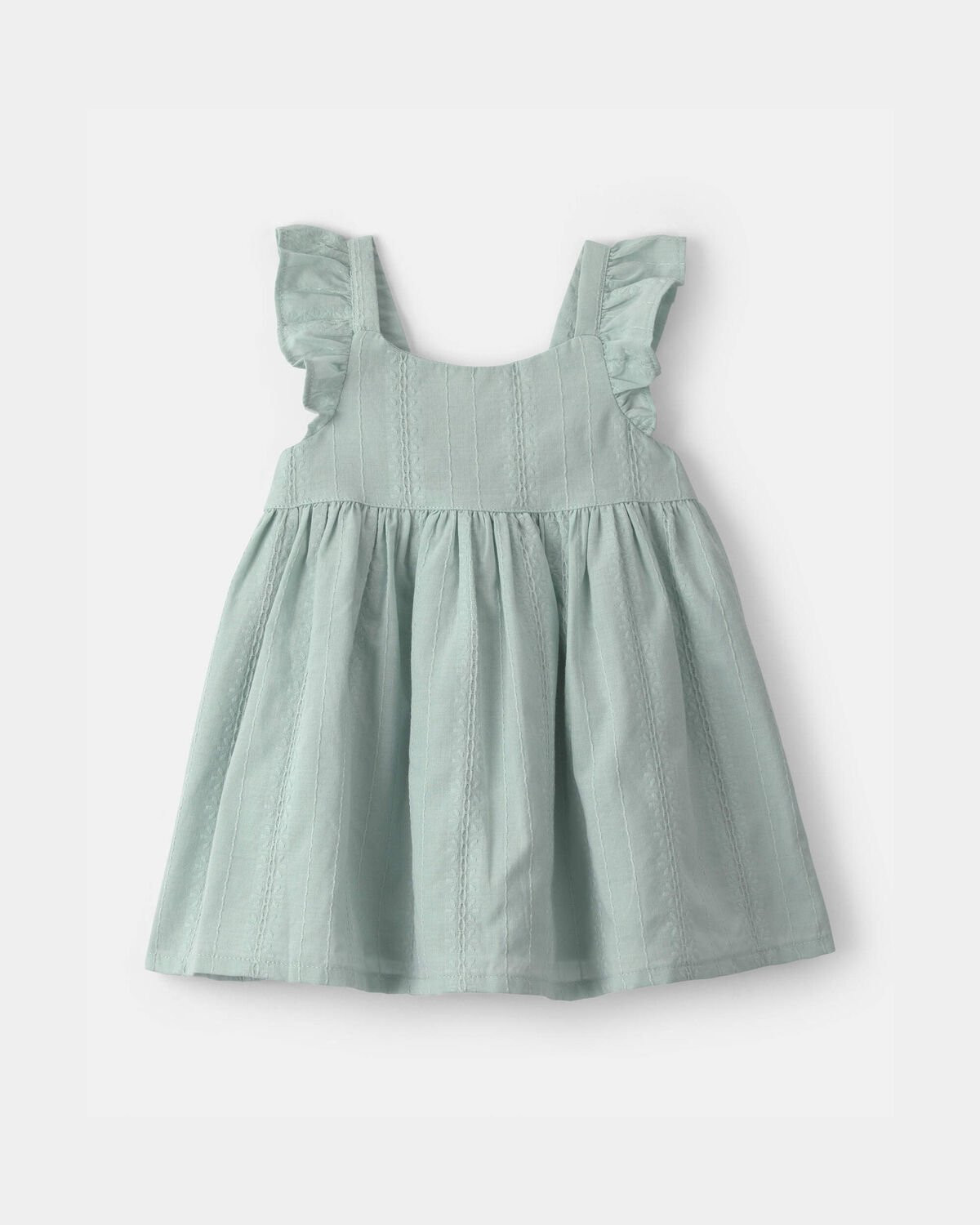Baby Girl Ruffle-Sleeve Dress - Green - OshKosh B'gosh | Carter's | Carter's Inc