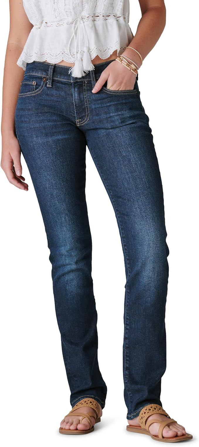 Lucky Brand Women's Mid Rise Sweet Straight Jeans | Amazon (US)