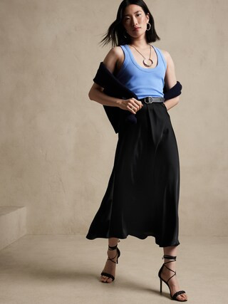 Midi Slip Skirt | Banana Republic Factory