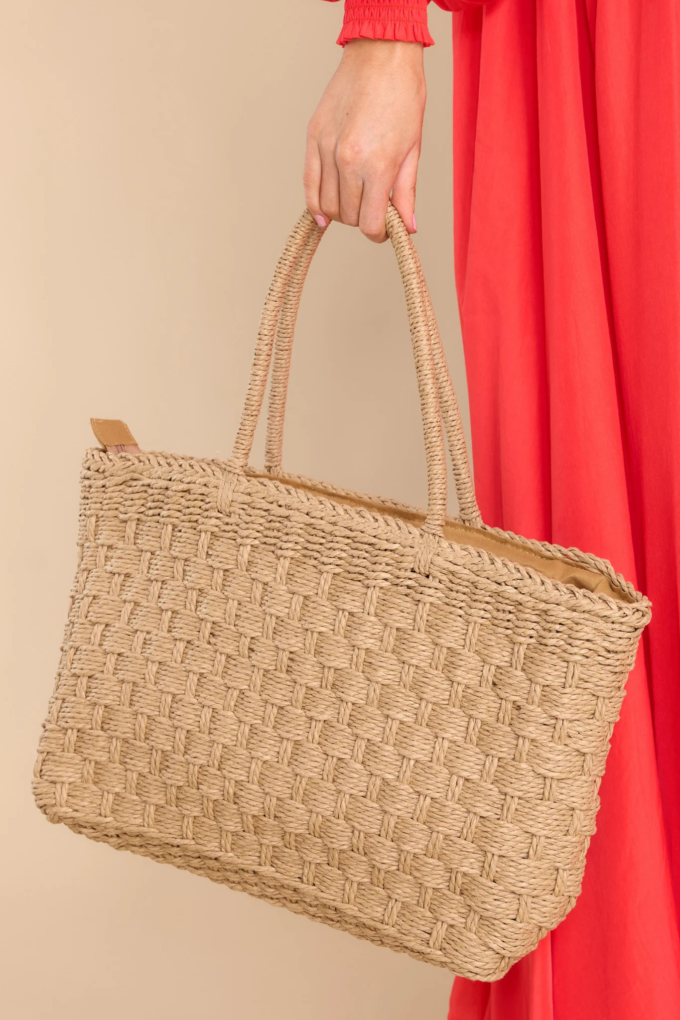 Take Me With You Tan Bag | Red Dress 
