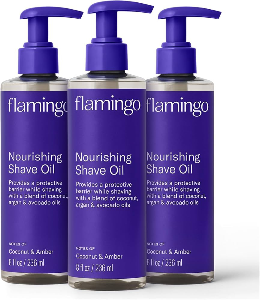 Flamingo Nourishing Shave Oil for Women with Coconut, Argan, & Avocado oils, 8 FL OZ, Pack of 3 | Amazon (US)