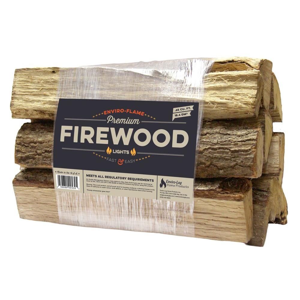 0.65 cu. ft. Premium Packaged Firewood-FW1011 - The Home Depot | The Home Depot