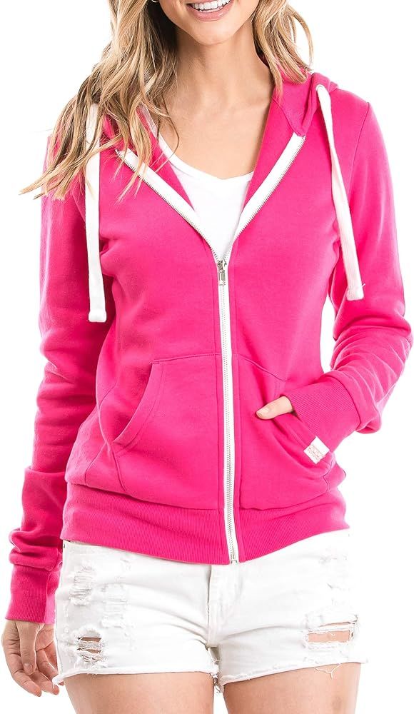 Urban Look Womens Active Long Sleeve Fleece Zip Up Hoodie with Plus Size | Amazon (US)