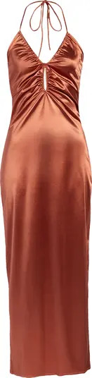 Socialite Ruched Stretch Satin Slipdress | Nordstrom | Nordstrom