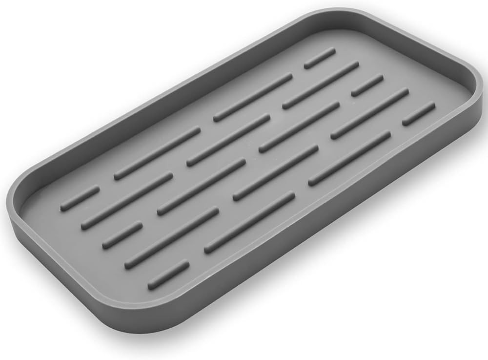 MicoYang Silicone Kitchen Sink Organizer Tray for Multiple Usage,Eco-Friendly Sponges Holder for ... | Amazon (US)
