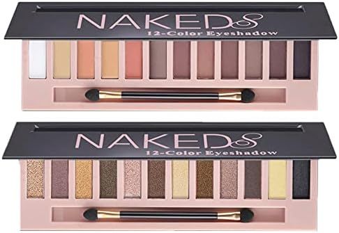 BestLand 2 Pack 12 Colors Makeup Nude Colors Eyeshadow Palette Natural Nude Matte Shimmer Glitter... | Amazon (US)