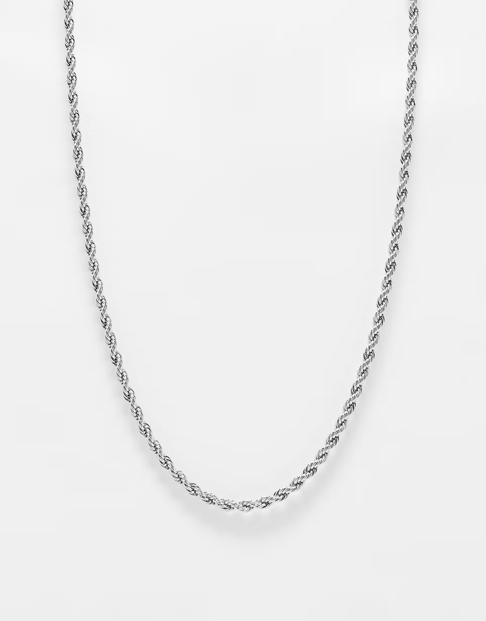 ASOS DESIGN twisted rope chain in silver tone | ASOS (Global)