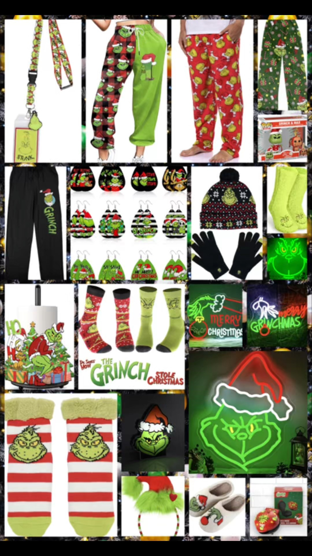 Deck the halls… Grinch style! 🎄💚 
Cozy PJs, fuzzy socks, festive accessories, and all the Grinchy vibes you need for the season! #Grinchmas #HolidayCheer

#LTKSeasonal #LTKHoliday