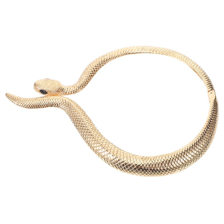 Exaggerated Snake Necklace 2 Pieces Decors Gold Medusa Choker for Women Alloy Women's | Walmart (US)