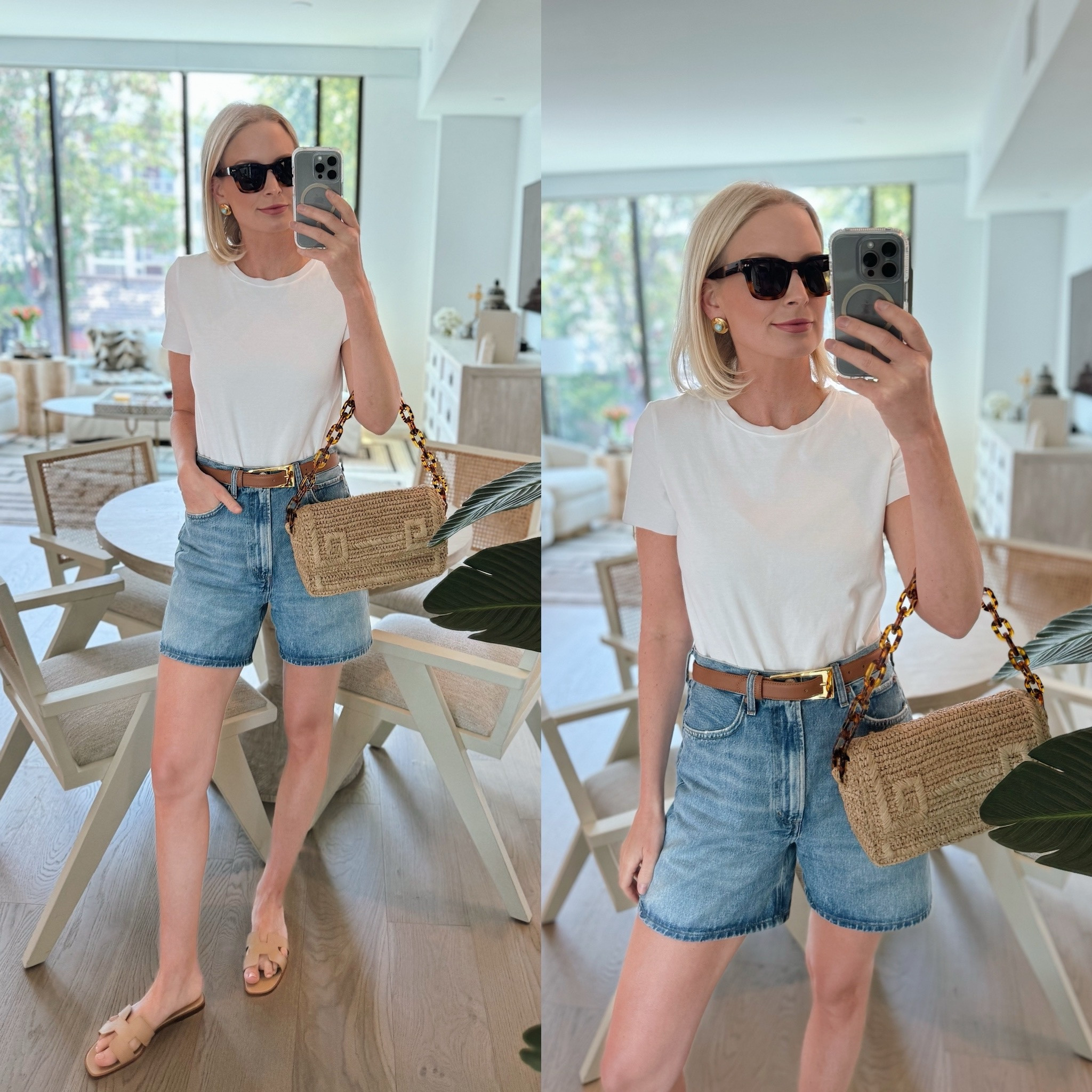 Today’s outfit! My belt is by Aureum Collective 🤍

Wearing the medium in the bodysuit, 27 in the shorts, and XXS in the belt. Sandals are Hermes! 

#LTKItBag #LTKStyleTip #LTKFindsUnder100