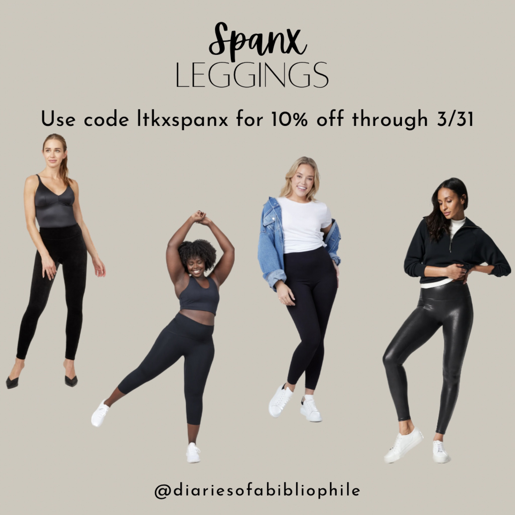 Spanx leggings on sale! Use code LTKXSPANX for 10% through 3/31! Available in plus sizes

Leggings, faux leather leggings, plus-size leggings, maternity leggings, sale alert, discount, athleisure, plus-size athletic wear

#LTKsalealert #LTKfit #LTKcurves