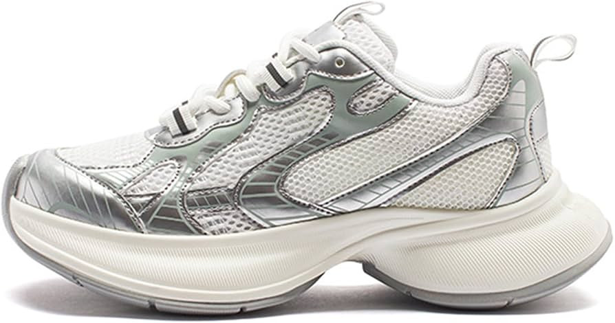 Women's Fashion Chunky Sneakers - Casual Platform Trainers with Thick Sole for Summer Walking, La... | Amazon (US)