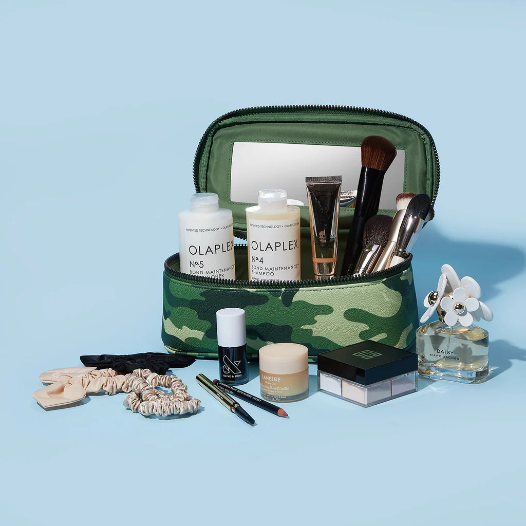 Textured Camo Open Top Mirror Pouch | Stoney Clover Lane