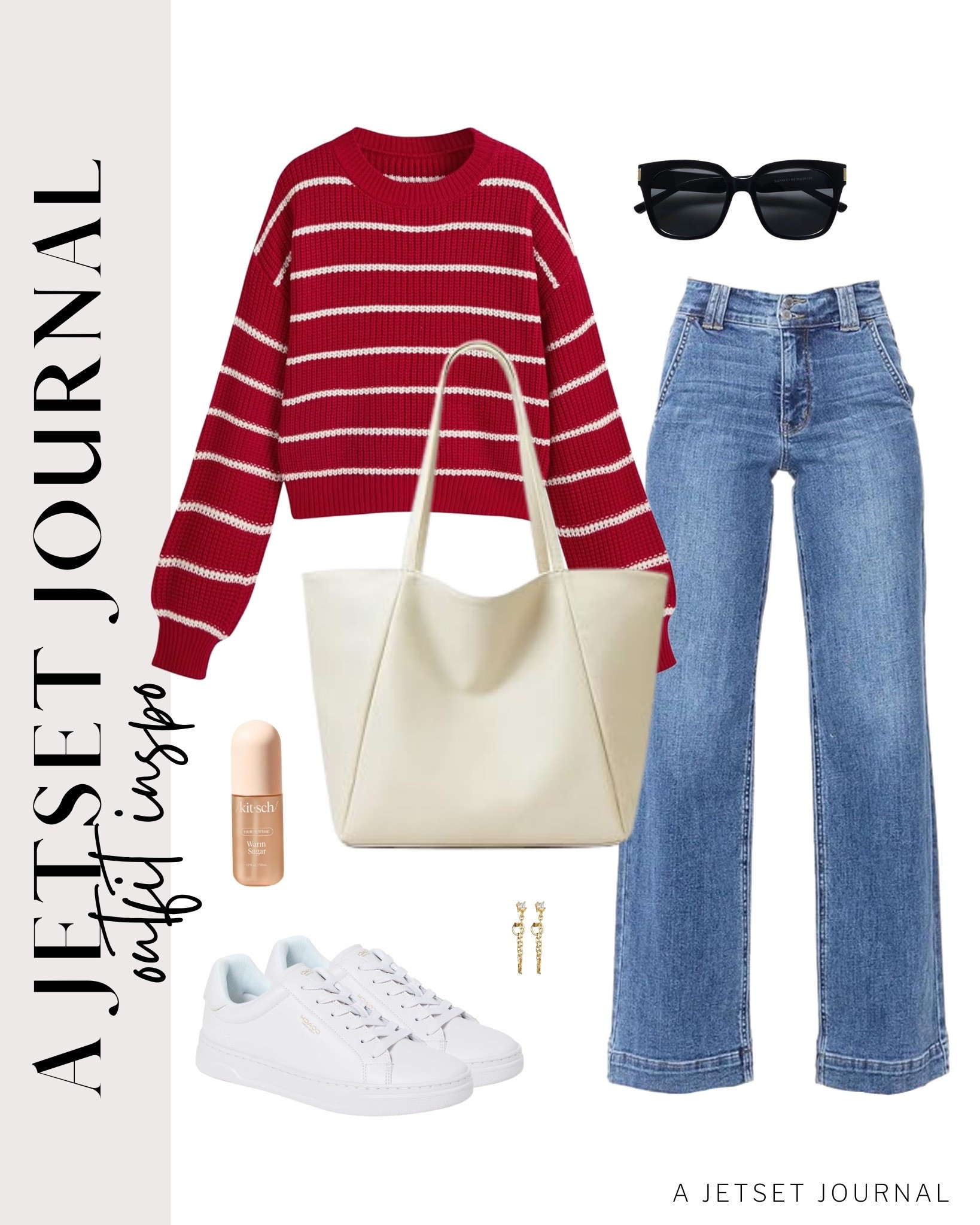 This new striped sweater is so fun to wear and so easy to style with jeans!
wide leg stretchy jeans, huggie hoop earrings, kitsch hair perfume, airport outfit, fall to winter fashion, comfy outfit, winter style, everyday look, running errand outfit idea, makeup favorite, beauty must have, affordable style, amazon fashion

#LTKU #LTKSeasonal #LTKFindsUnder50