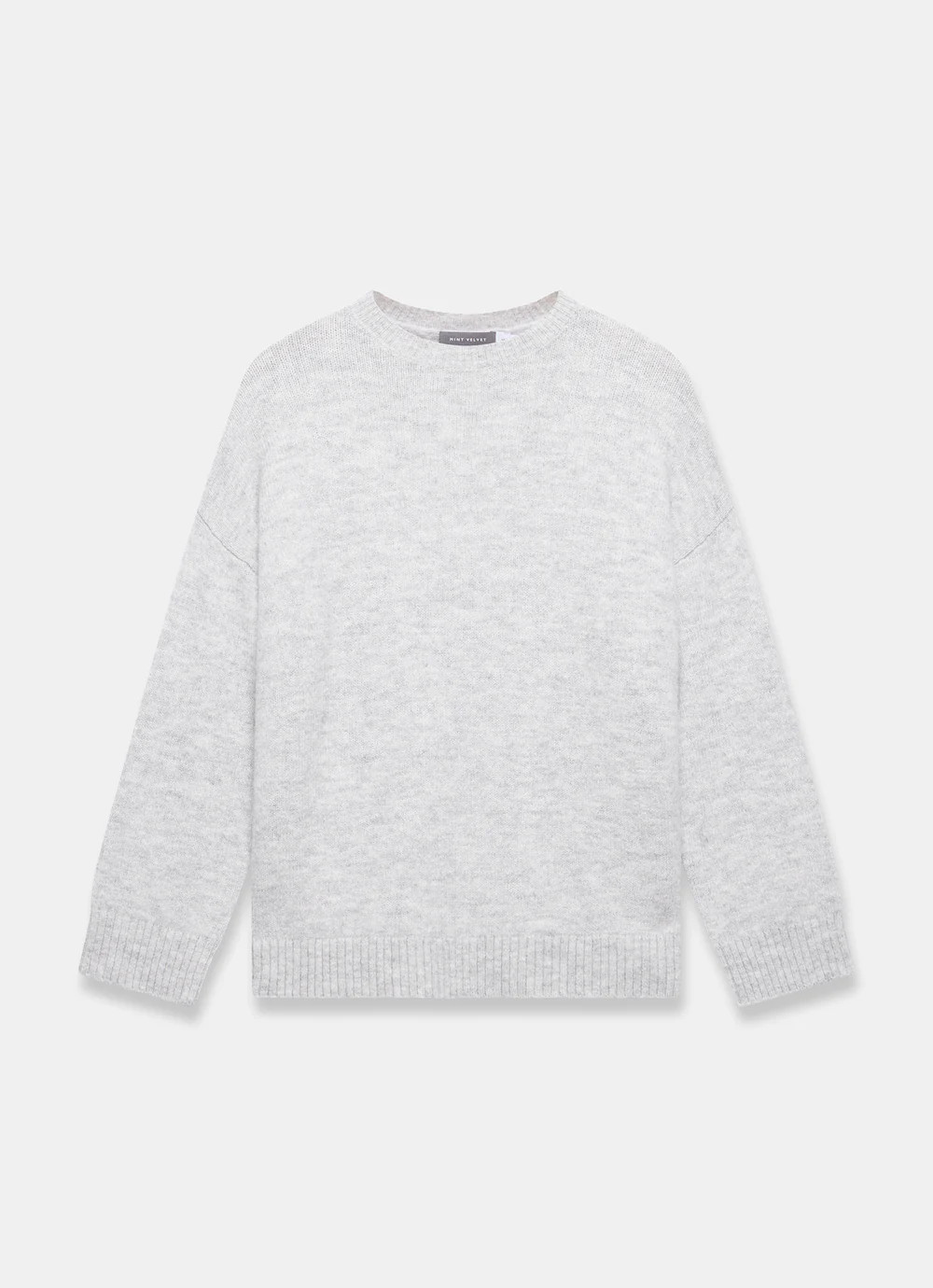 Grey Wool Blend Longline Jumper | Mint Velvet
