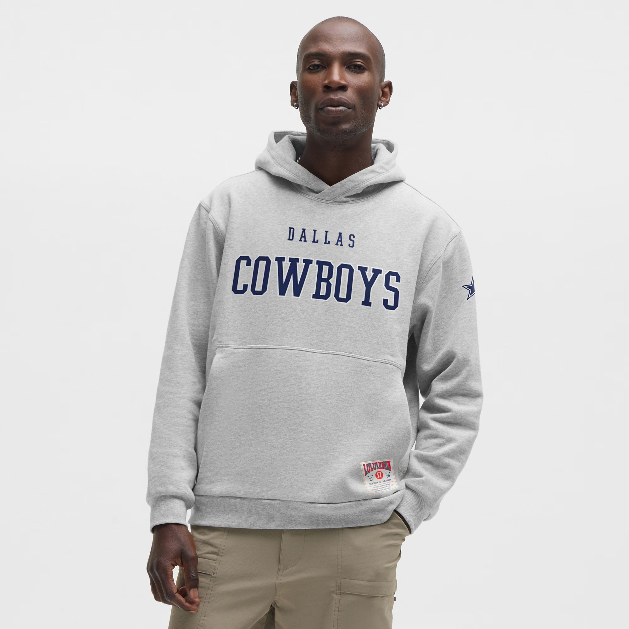 Dallas Cowboys lululemon Steady State Pullover Hoodie - Heathered Silver Drop | Fanatics