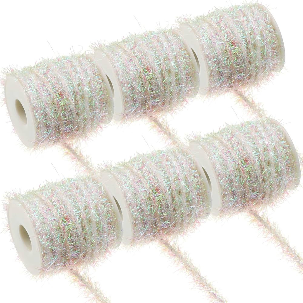 Xinnun 60 Yard Christmas Tinsel Garland Colorful Glitter Christmas Garland Thin Metallic Tinsel G... | Amazon (US)