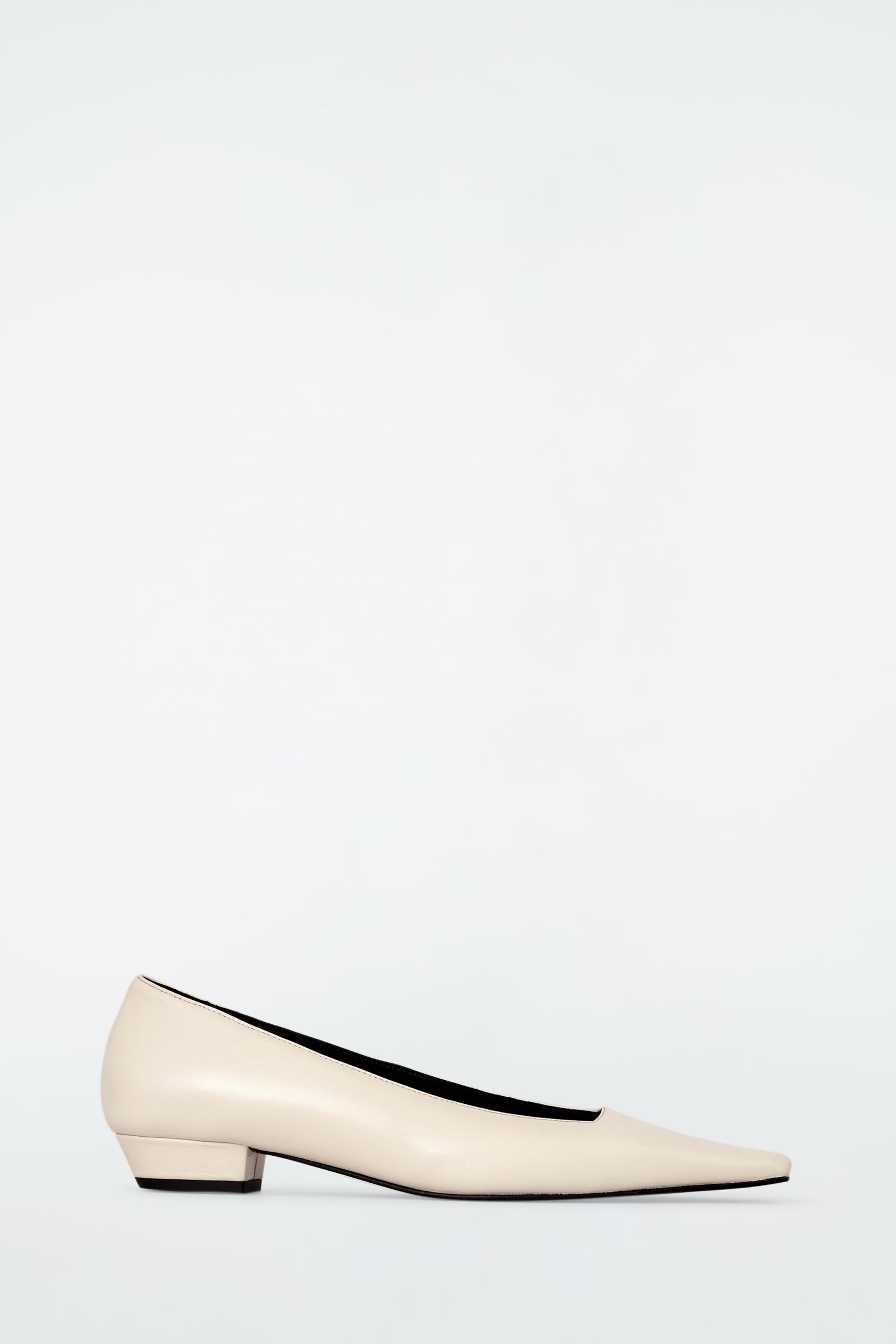 SQUARE-TOE LEATHER COURT SHOES - WHITE | COS | COS UK