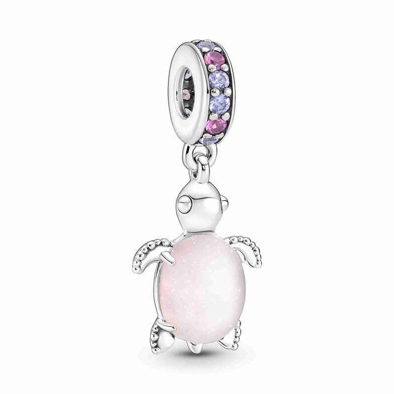 Pandora Murano Glass Pink Sea Turtle Dangle Charm | Ben Bridge Jeweler