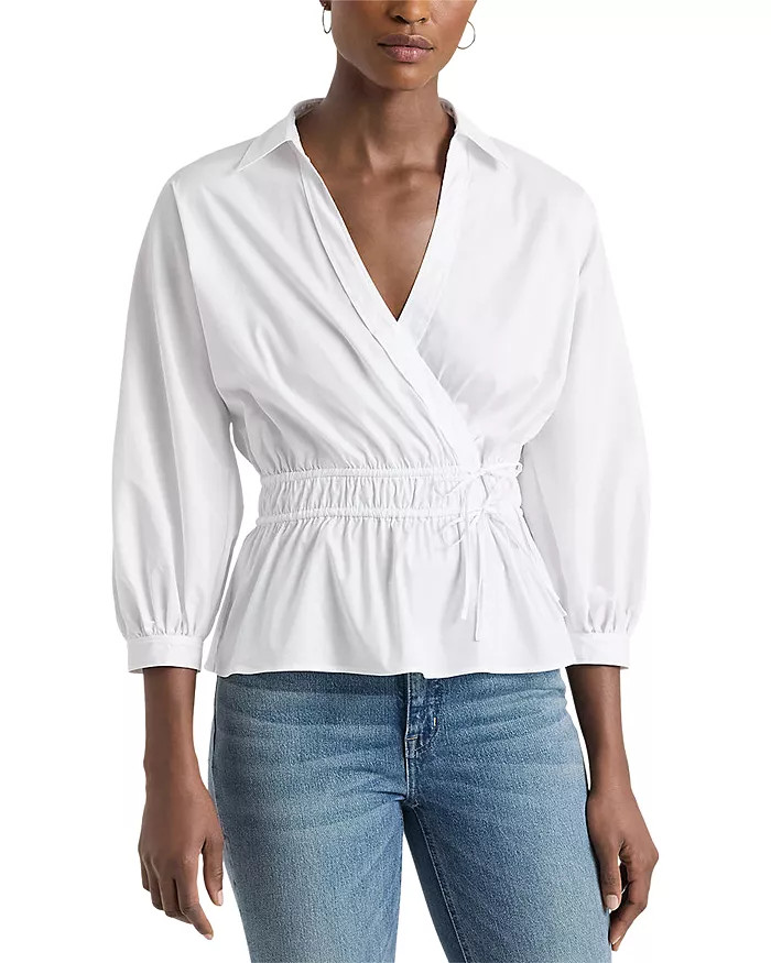Cotton Blend Peplum Blouse | Bloomingdale's (US)