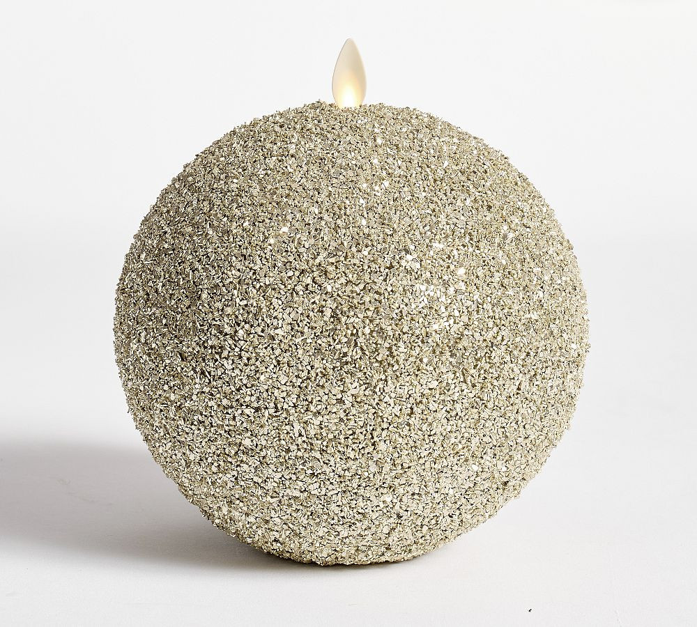 Premium Flameless Ornament Candles, Gold, Large | Pottery Barn (US)