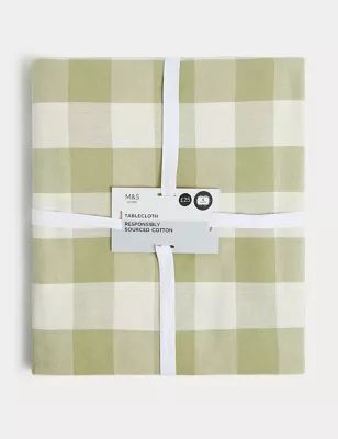 Gingham Pure Cotton Tablecloth | M&S Collection | M&S | Marks & Spencer IE