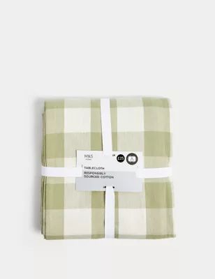 Gingham Pure Cotton Tablecloth | M&S Collection | M&S | Marks & Spencer IE
