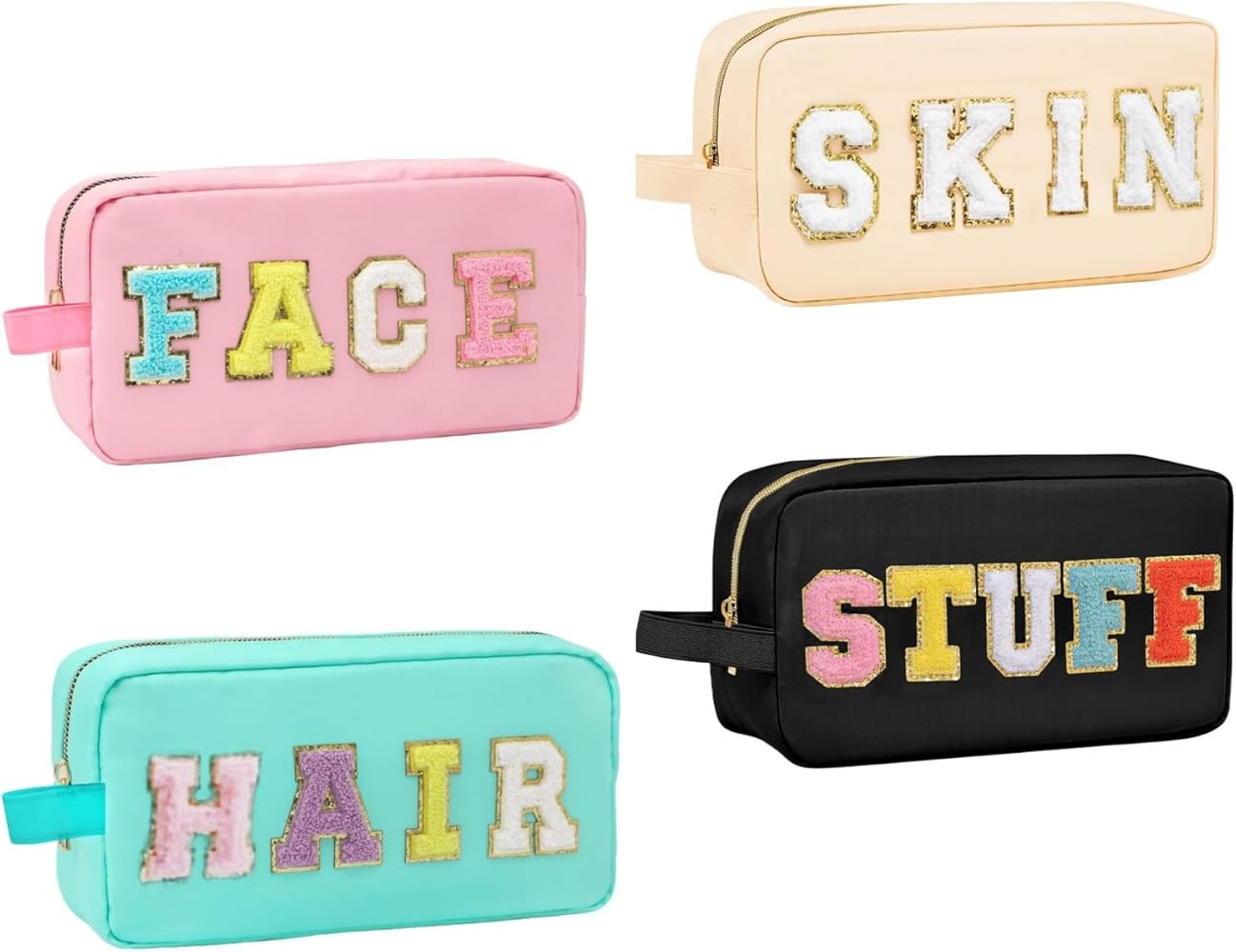 Stoney Clover Inspired Waterproof Cosmetic Bag, Chenille Travel Toiletry Bag with Zipper, Lightwe... | Amazon (US)