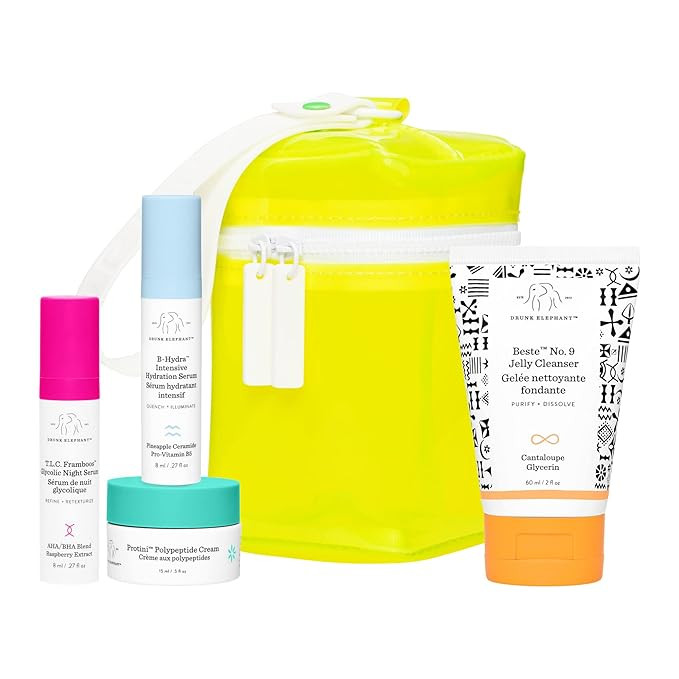 Drunk Elephant Littles Night Out Evening Skin Kit – Night Skin Care Set. Beste No. 9 Jelly Clea... | Amazon (US)