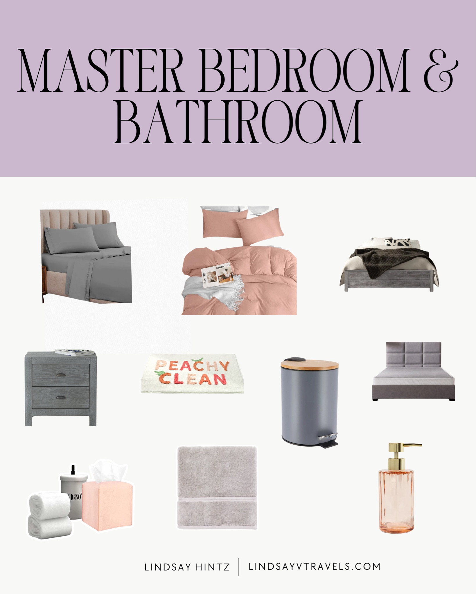 Soft, serene, and oh-so-cozy 🍑✨ Loving the dreamy mix of peach and gray in our master bed and bath—elegant, calming, and effortlessly chic! Tap to shop all the cozy details on my LTK! #HomeAesthetic #MasterSuiteGoals #LTKHome
