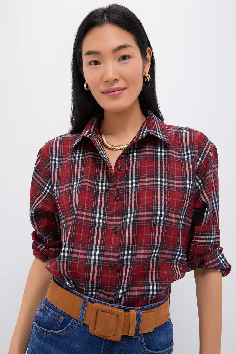 Red Plaid Nadine Boyfriend Button Down | Tuckernuck (US)