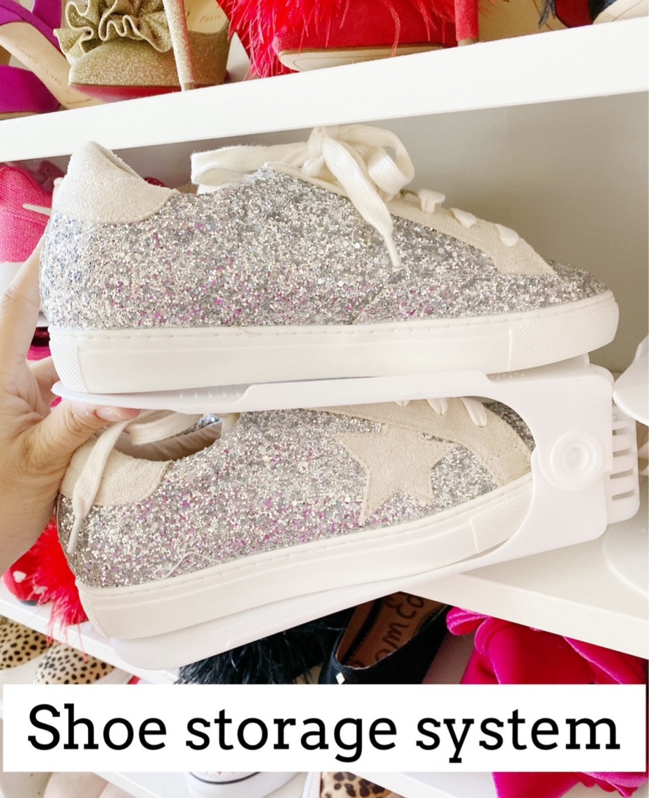 Amazon finds! These stacking shoe organizers clear up so much closet space and are adjustable to fit a variety of different sized and types of shoes

#LTKFindsUnder50 #LTKHome #LTKShoeCrush